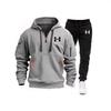 2025 Men's Fleece Hooded Jacket with Zipper and Printed Logo - Autumn/Winter Casual Sweatshirt