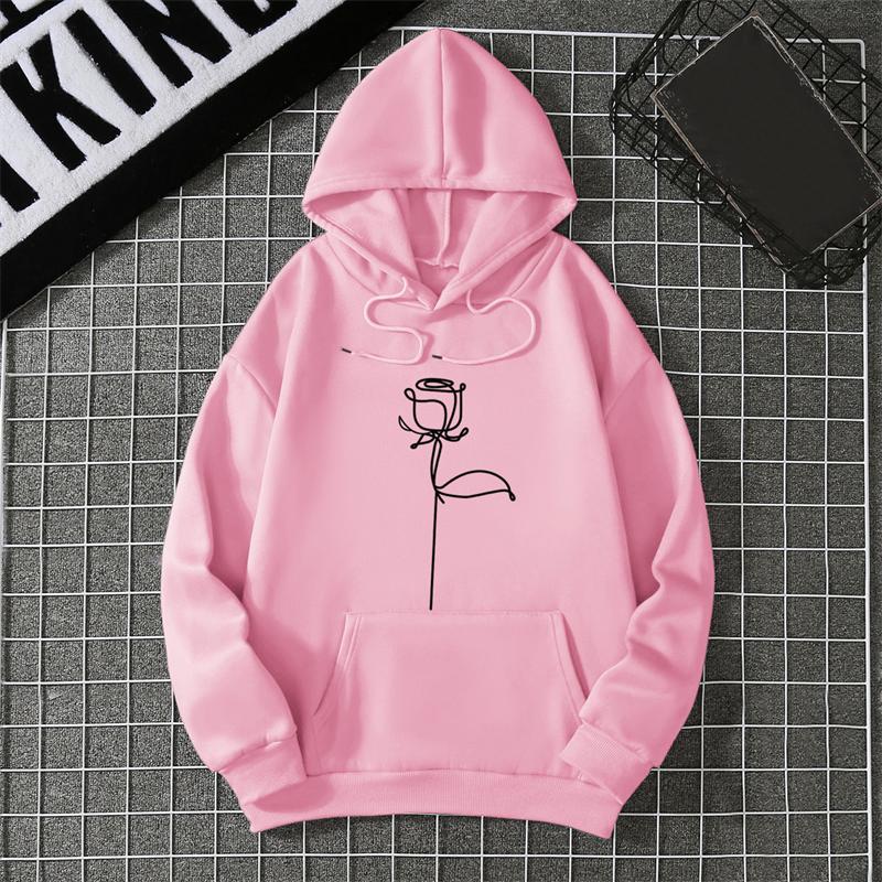 Winter Women's Hoodie High Street Unisex style Double Pockets Sweatshirts Outerwear Plus-Size Women's Clothing