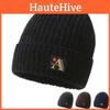 Printing A Letter Beanie Caps Solid Color Knitted Hat Windproof Fashion Gifts