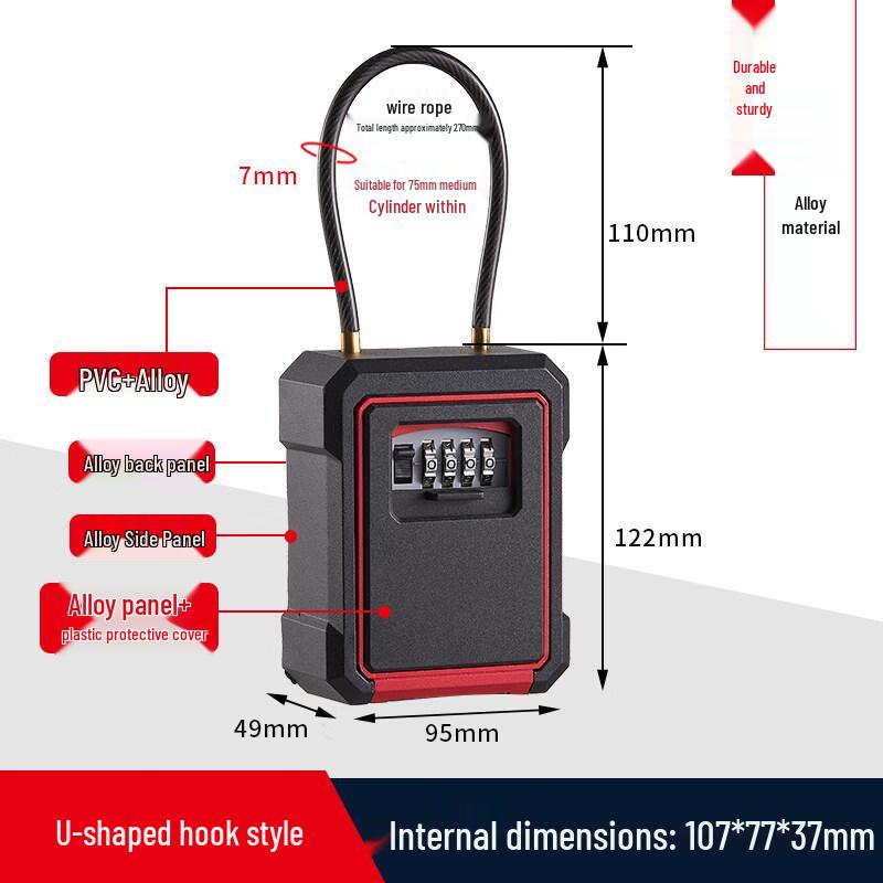 Aokewen Soft Hook Metal Password Key Box
