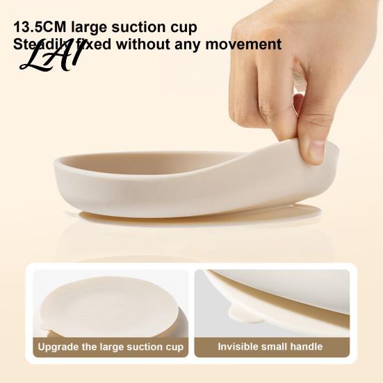 Stay Put Toddler Plate Silicone Suction for Toddlers Cute Bear Detachable Divided Dinner Baby Meal Prep Tray Plate Anti-slip Base Feeding