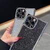 Glitzernde Handyhülle mit Diamantrahmen für iPhone 16 Pro 15 Pro Max 14 13 Pro, galvanisiert, stoßfest, Linsenschutz, Silikon, weiche Bumper-Abdeckung