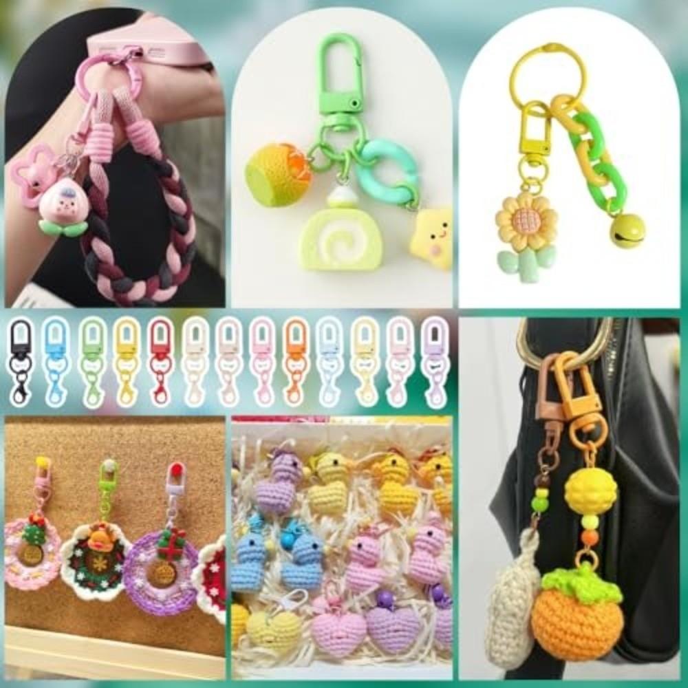 30Pcs Colorful Swivel Snap Hooks Metal Mini Lobster Claw Clasps Multi-purpose Swivel Trigger Snap Hooks Keychain Accessories
