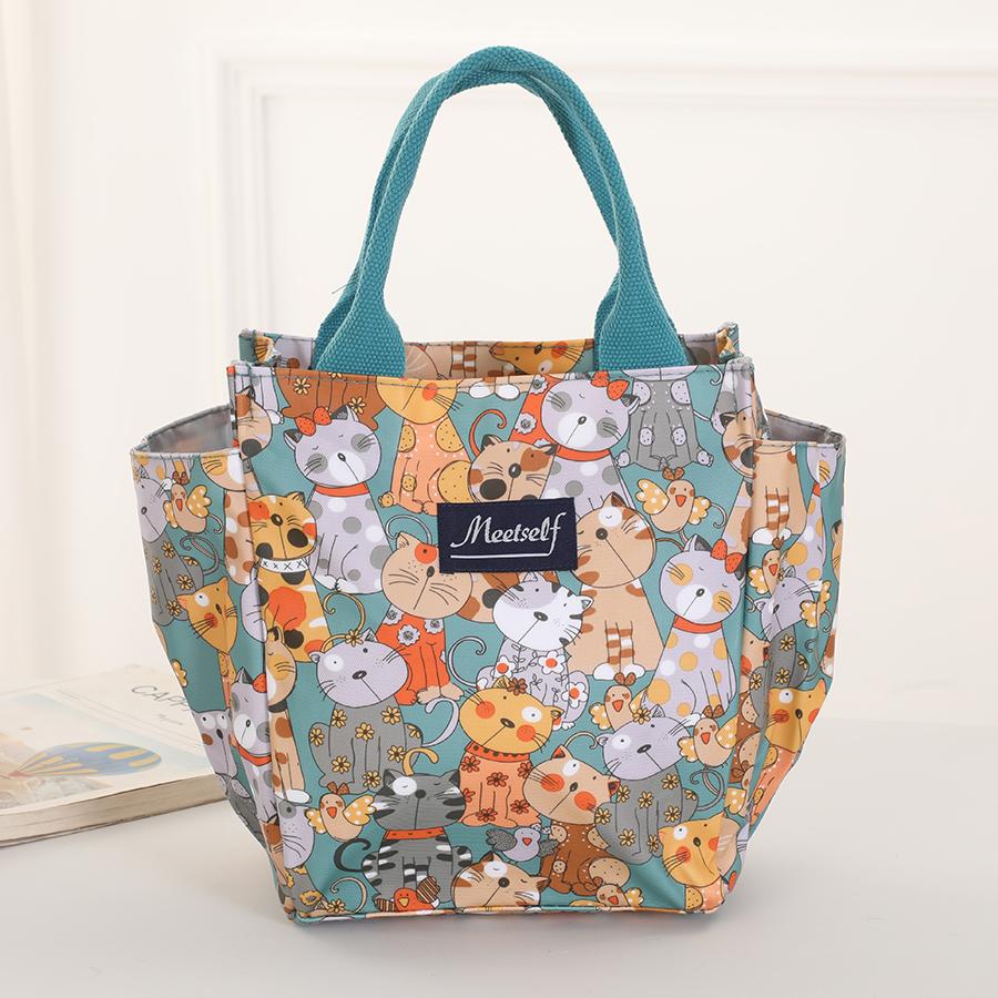 New Multi-pocket, Large-capacity Insulated Tote Bag with Rice, Office Lunch Box Bag, Picnic Lunch Box Bag