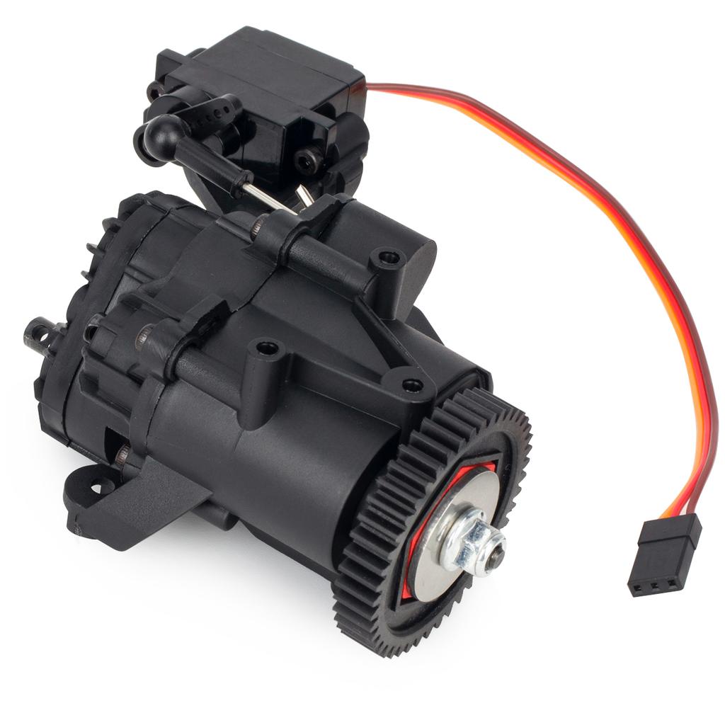 Dual Speed Transmission Gearbox with Servo & Internal Gears for 1/10 TRX4 TRX6 RC Crawler Car Upgrade Parts