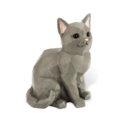 Piggy Bank Money Bank Animal Cat Wood Carving Interior Object Suora