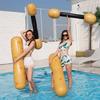 Inflatable Adult Water Jousting Game Set with Wooden Sticks Floats