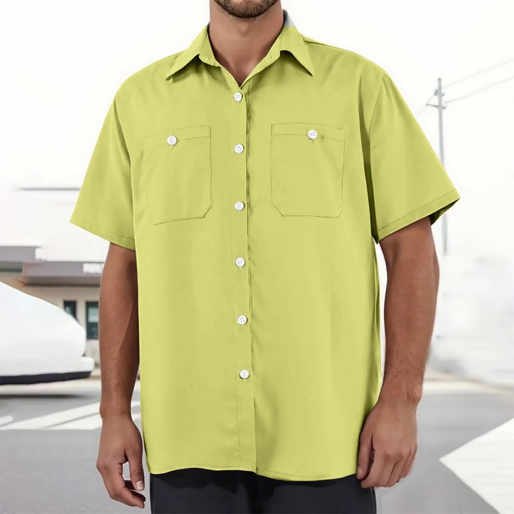Men's Loose Casual Multi-pocket Workwear Shirt