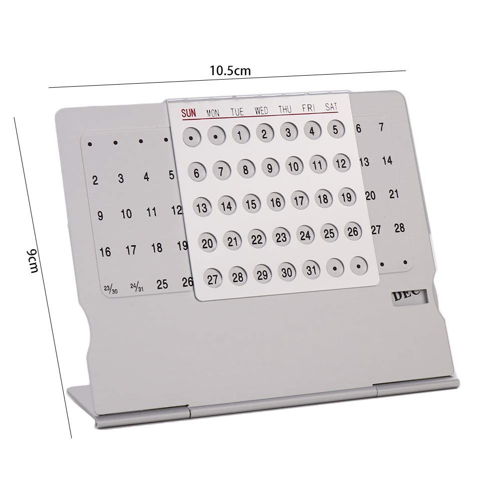 Super Unique Home English Desk Decor Office Supplies Metal Calendar 100 Years Perpetual Calendar Durable