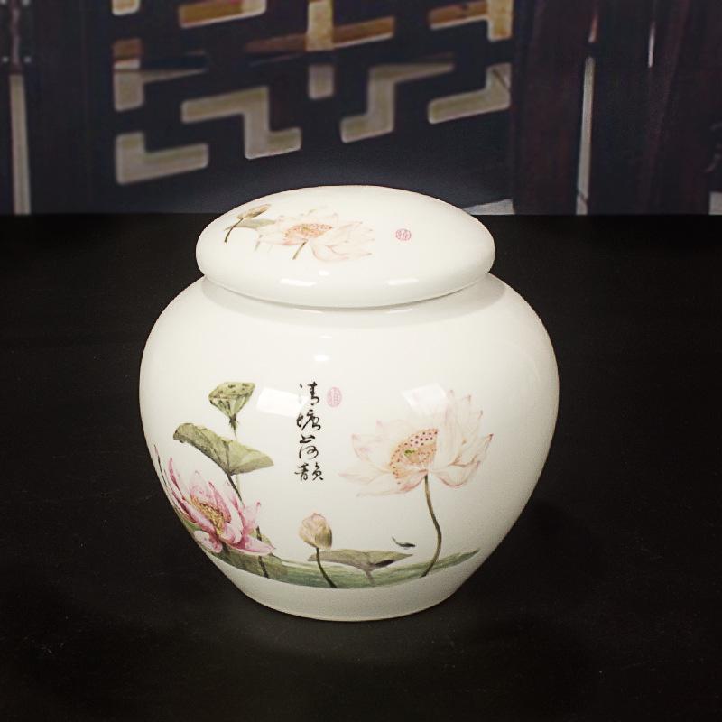 Airtight Blue & White Porcelain Ceramic Honey Jar with Twist-on Silicone Lid