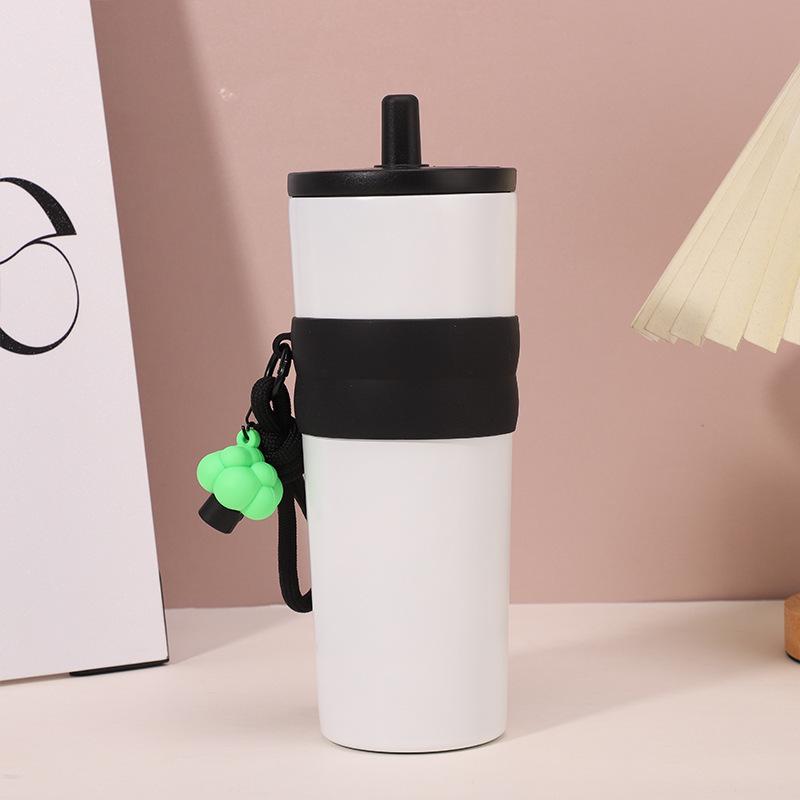 Aurora 316 Stainless Steel Insulated Cup with Handle & Straw - Creative Car Cup