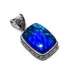 Dainty Australian Triplet Opal Gemstone Silver Pendant in 925 Sterling Silver- Handmade Design, Everyday Wear Jewelry, Unique Pendant Gift