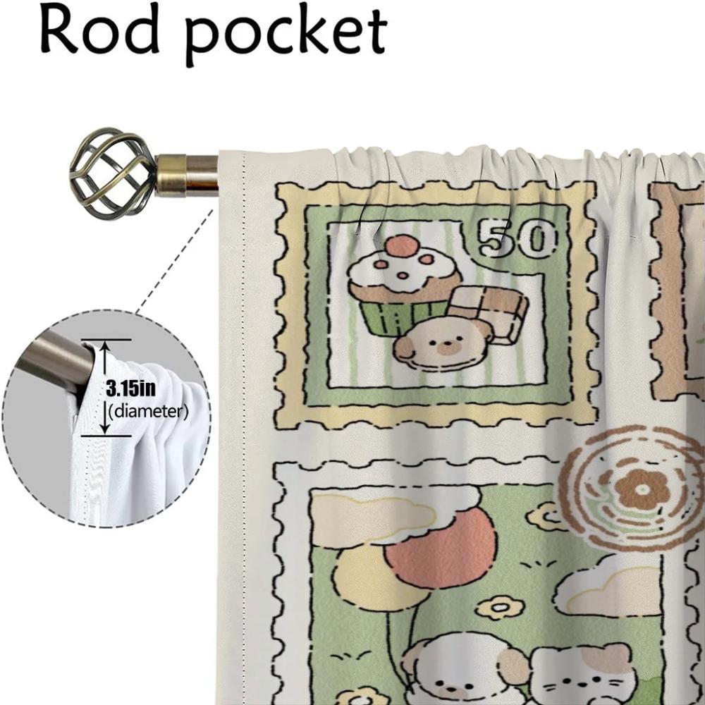 Verdunkelungsvorhang für Zimmer 2 Paneele Tier Wald Moskitoschutz Vorhänge Jalousien Tüll für Schlafzimmer Raumteiler Wohnen Küche