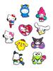 Джибітси Привіт Кітті Hello kitty Хеллоу Кітті Куромі Санріо Kuromi Jibbitz 10 шт аксесуари крокс прикраса