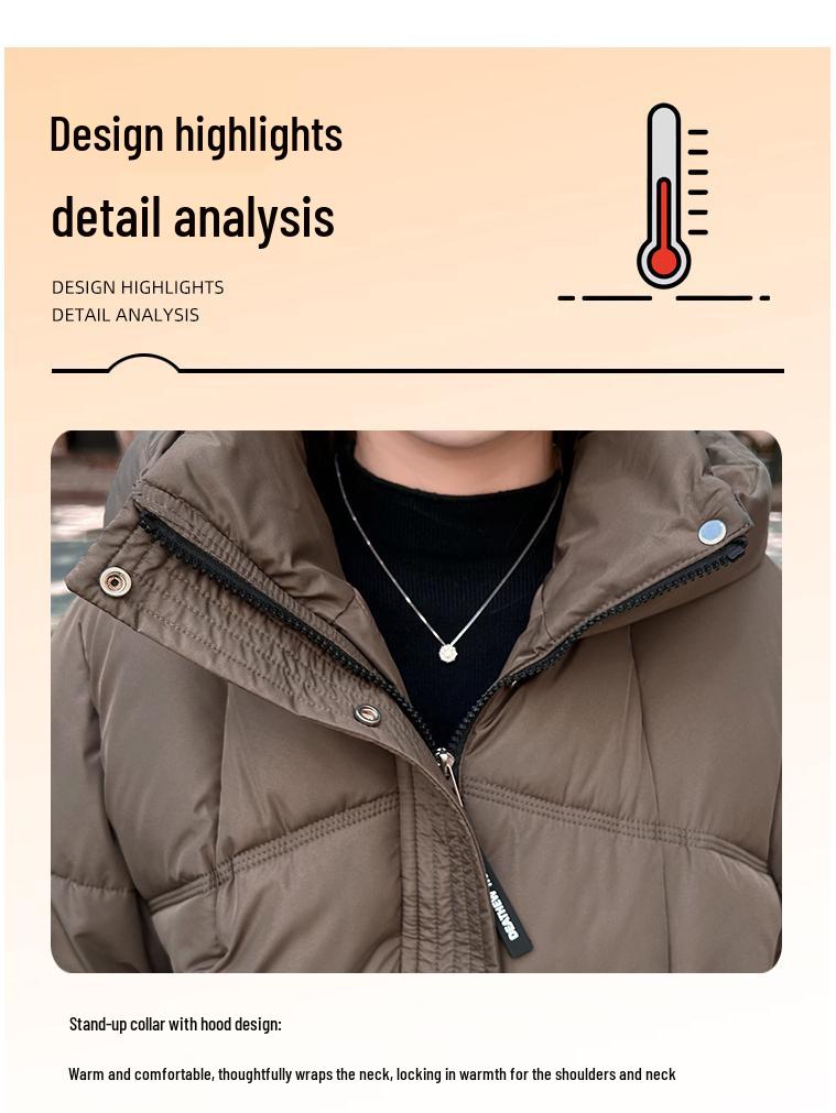 High-End Fashion Petite Down Jacket—Hooded, Thickened, Age-Reducing Women's Winter Wear 2025