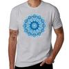 Boho Mandala In Monochrome Blue and White T-Shirt Graphic T Shirts Designer Shirts Basketball Graphic Tees Mens T Shirts