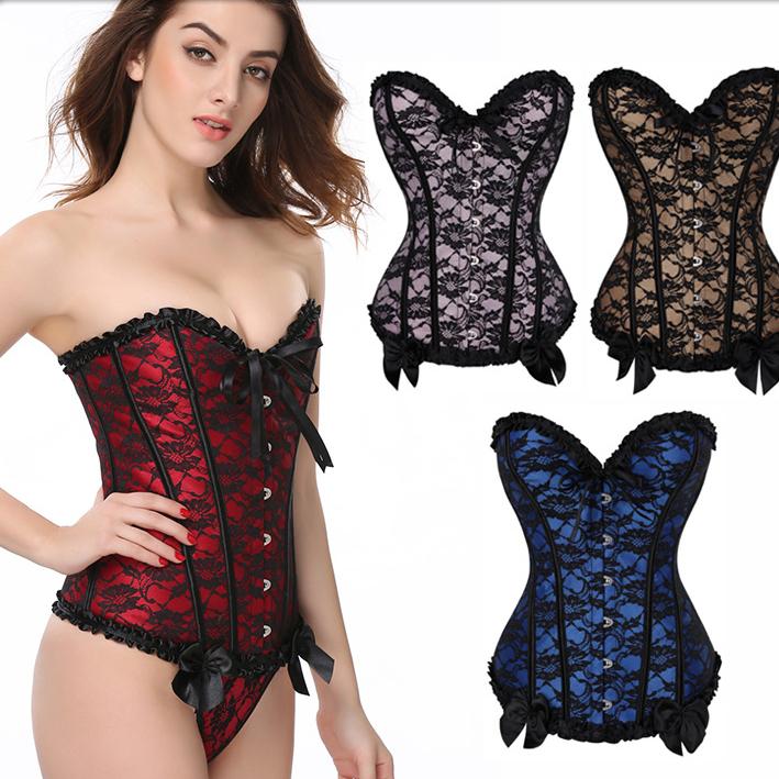 Women's Shapewear Corset Mesh Lace Tightening Tummy Tightening Palace  Corset Bustier