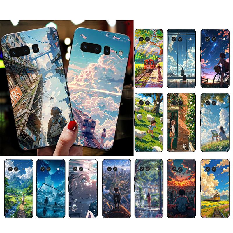Anime Sceneary Art Phone Case For Google Pixel 10 9 Pro XL 9A 8 7 6 Pro Pixel 8A 7A 6A Pixel 8 7 6 5