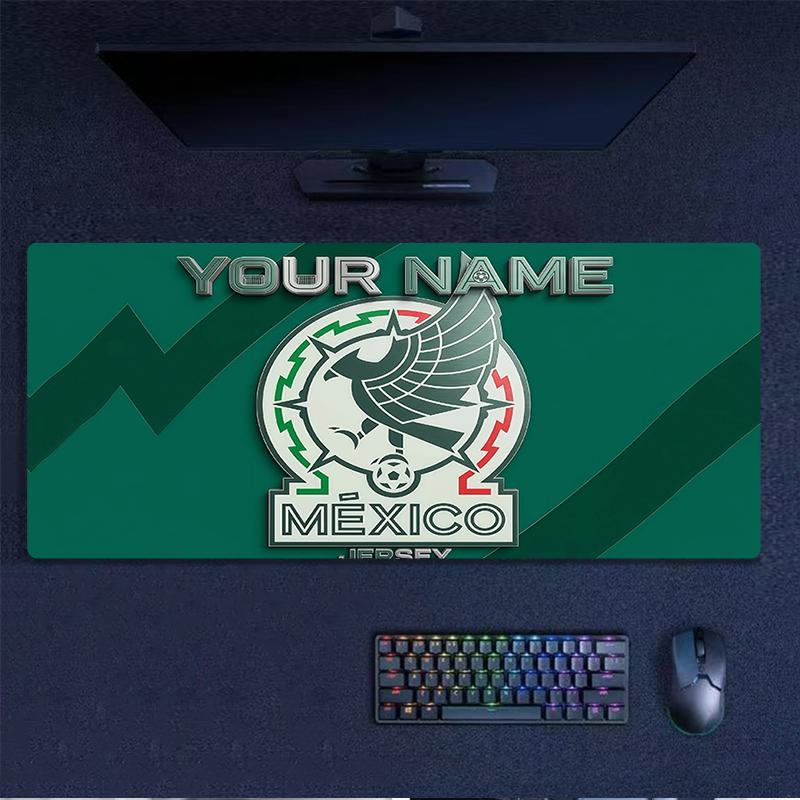 Custom Name,Mexico Mouse Pad, Large Gaming Desk Mat, Non-slip XXL Mousepad for Laptop & Tablet, Mini PC Playmat with Stitched Edges