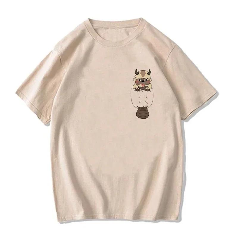 Avatar The Last Airbender Tee Shirt Appa Yip Harajuku EU Size Tshirt Fashion Mange T-shirt Y2k Streetwear Hip Hop Vintage Tops