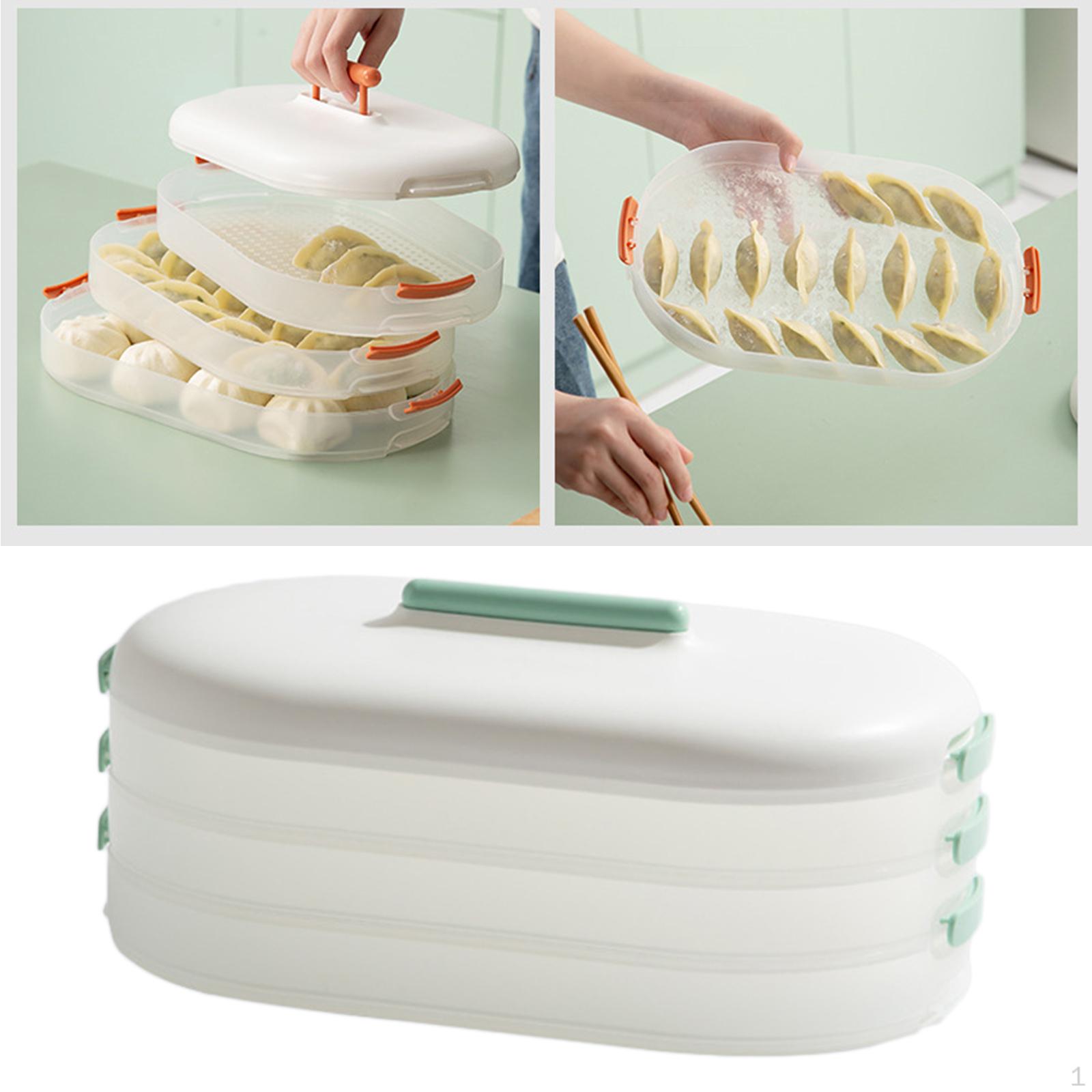 Refrigerator Food Container Organizer Snack Dumpling Cereal Meat Egg Holder Easy to Clean
