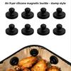 Food-Grade Heat-Resistant Magnetic Silicone Clips for Air Fryer Paper Liner Fixing, Reusable Kitchen Accessory, Multi-Color Pack