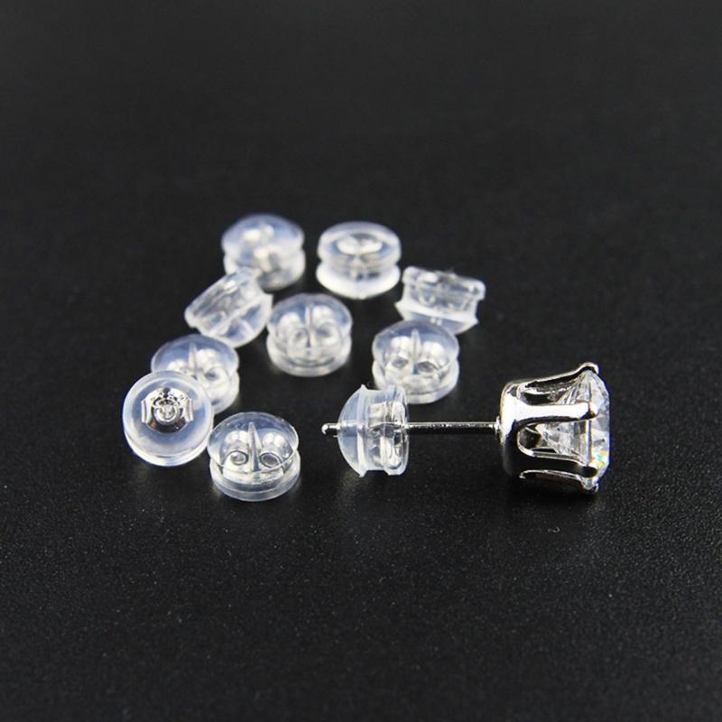 20pcs Silicone Earring Backs Comfortable Hypoallergenical Allergy Free Ear Plugs Earrings Fasteners for Daily Wear