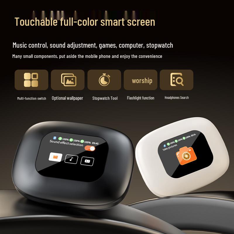 Cross-border AI Translation Bluetooth Earphones with Touch Control & Display - Over-ear & In-earless Wireless OWS