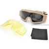 Airsoft Tactical Goggles Shooting Glasses Motorcycle Windproof Paintball CS Wargame Hiking 3 Lens Black Tan Green