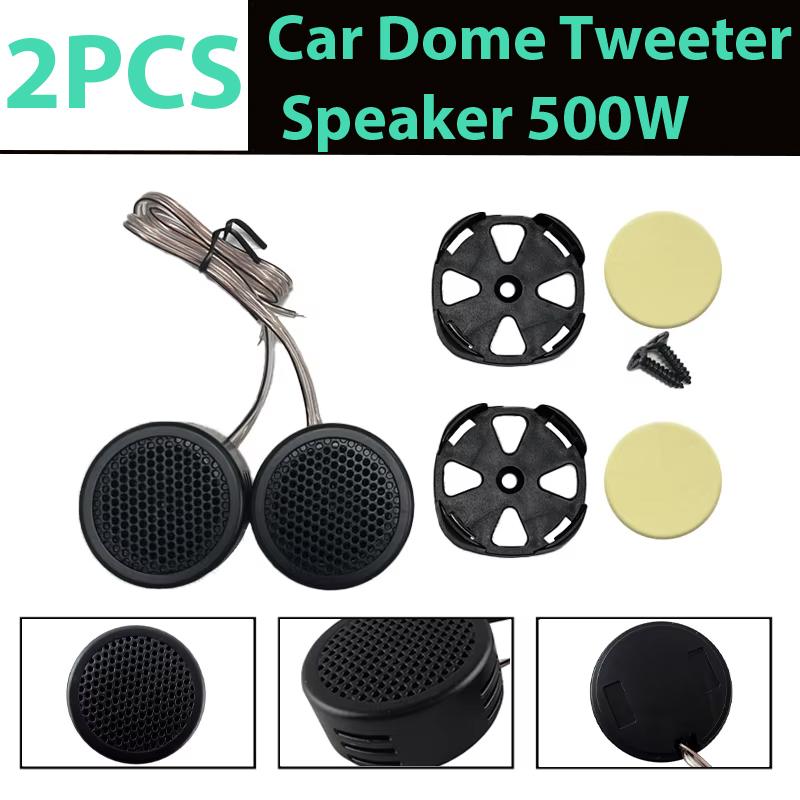 2PCS Car Dome Tweeter Speakers 500W 4 Ohm High Frequency Universal Car Audio Tweeters for Car Sound System