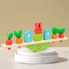 Montessori Sensory Toys Stacking Toys for Baby Rabbit Animal Balance Wooden Building Blocks Early Childhood Education Game Gift