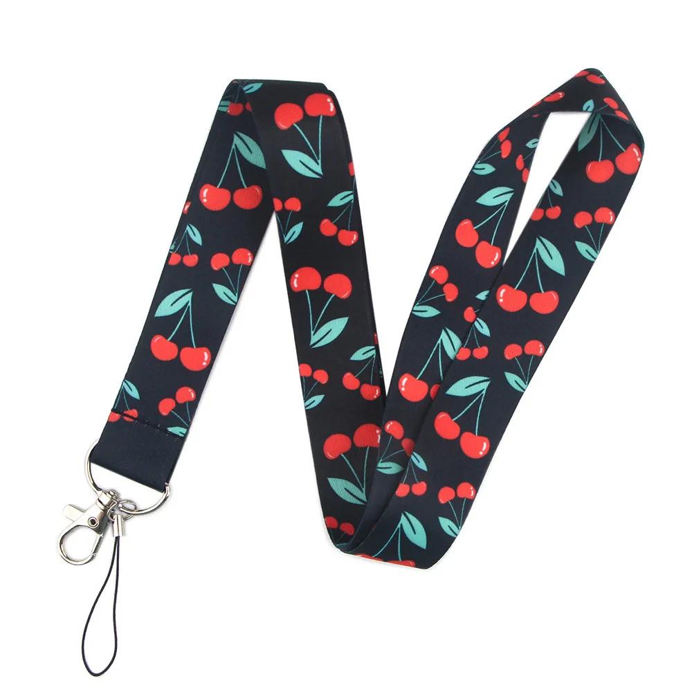 Mode-Lanyards mit Fruchtmuster Bank Bus Arbeitsausweis Namens-ID-Kartenhalter Halsband für Krankenschwester Arzt Damen Kinder Kind Kartenhülle