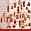36Pcs Chinese Traditional New Year Potted Plant Decorations Paper Spring Festival New Year Pendant Party Favors Reusable
