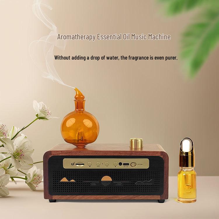 Chinese-Style Retro Rosewood Bluetooth Speaker & Aroma Diffuser