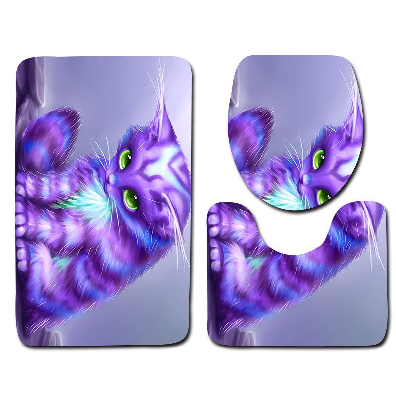 Animal Bathroom Toilet Floor Mat 3-Piece Set