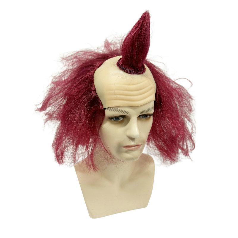 Punk Spiky Wig Headwear Cosplay Funny Fluffy Clown Bald Headpiece Mask Party Carnival Party Costume Props