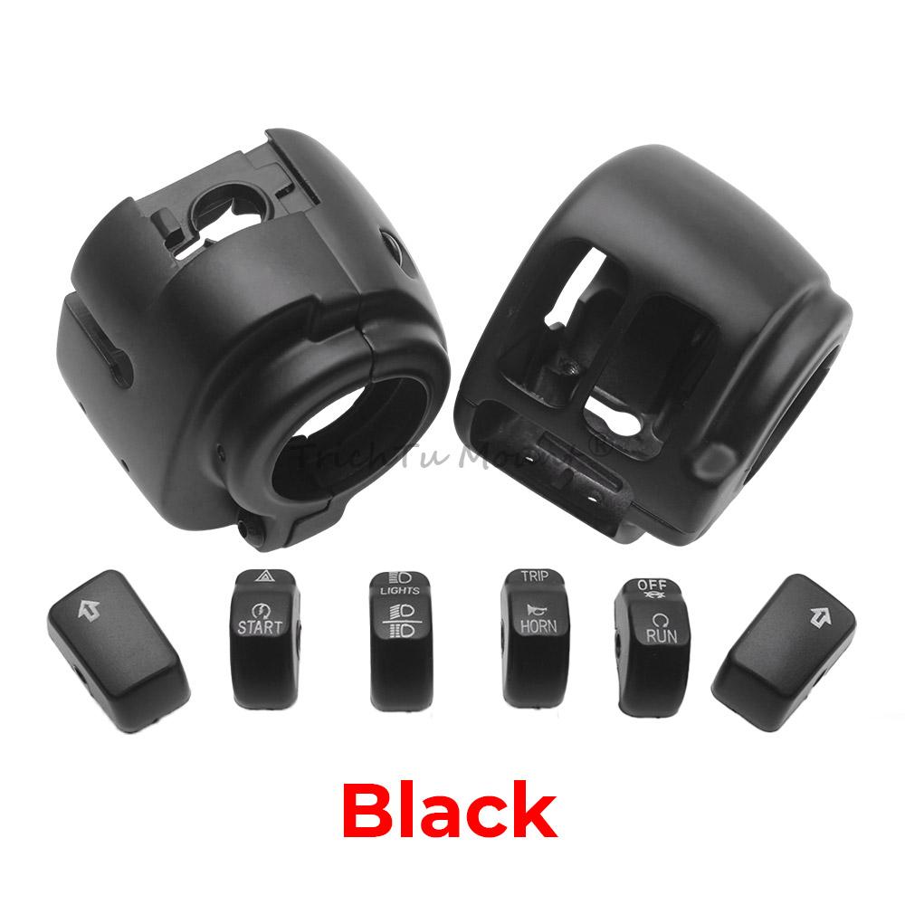 

Motorcycle Accessory Handlebar Control Switch Housings Cover Button Caps Kit For Harley Sportster Low/SuperLow XL883L 2014-2019 чёрный
