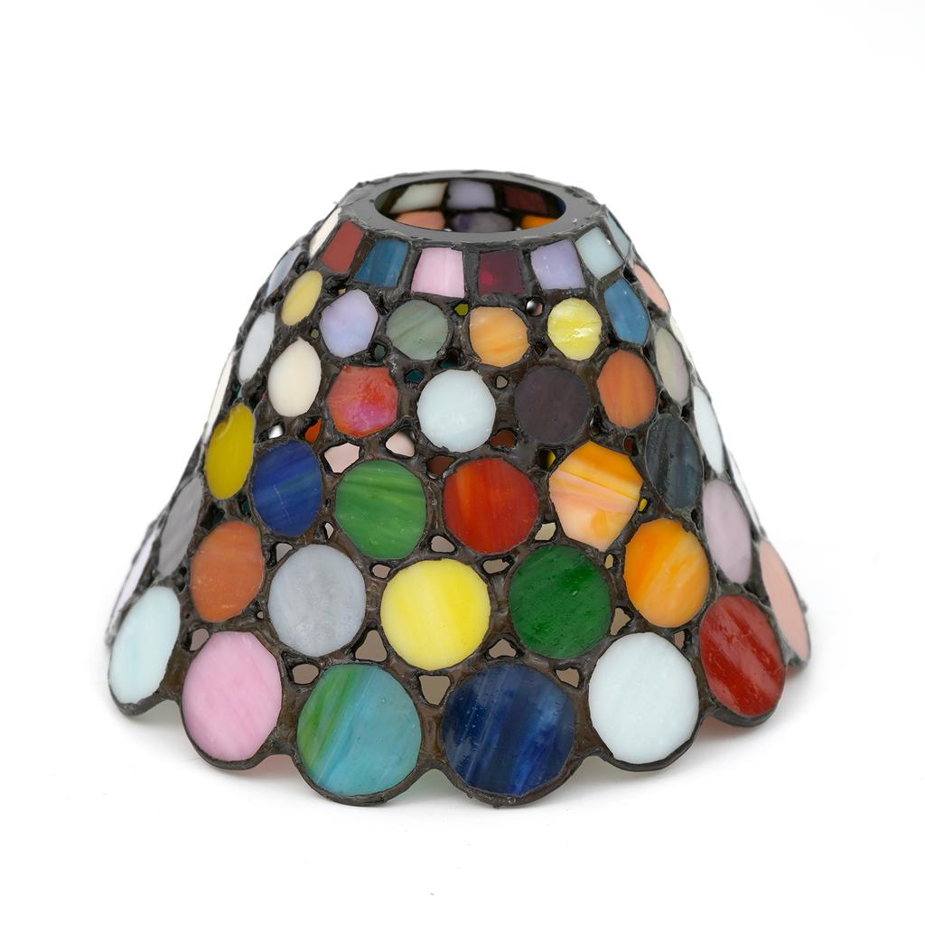 Glas-Fächerlampe im mediterranen Stil, Wandlampe, Kronleuchter-Ersatzlampenschirm 6 Zoll Buntglas einzelner Lampenschirm