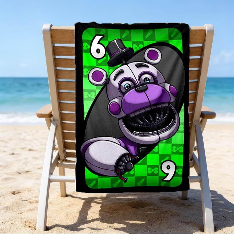 Proof Beach Towel with a Five Nights At Freddy's Pattern - Soft,absorbent,quick-drying,machine Washable - Perfect for Swimming,camping,bathing