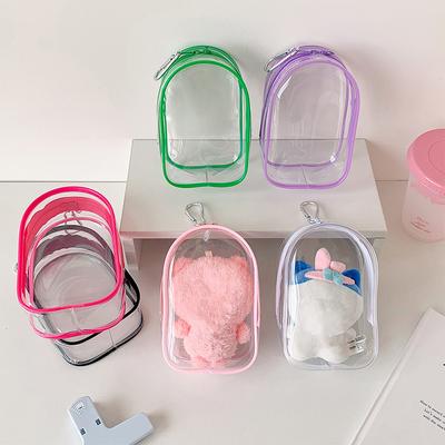 Cute Cartoon Anime Doll Storage Bag Keychain PVC Transparent Mystery Box Wallet Girl Children Kawaii Toy Doll Gift Bag