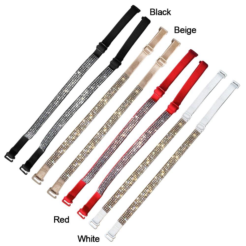 1 Pair Invisible Strap Bra Straps Replacement Rhinestone Bra Belts Underwear Band
