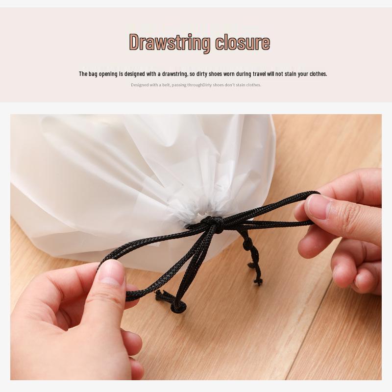 Frosted Drawstring Shoe Storage Bags - Dustproof & Moistureproof for Home, Travel & Dormitory Use