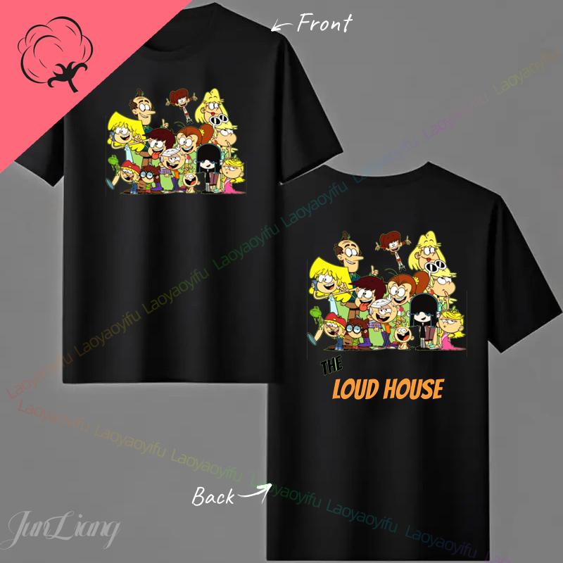 The Loud House Family T Shirt for Men Women Summer Cartoon Graphic Tee Short Sleeve Funny Cool Fashion Cotton Tops