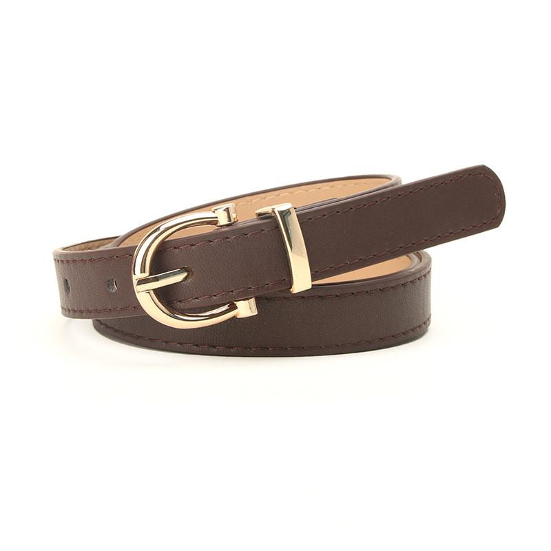 Womens Fashion Leather Belt For Jeans With Alloy Buckle And Circular Design For Casual Wear