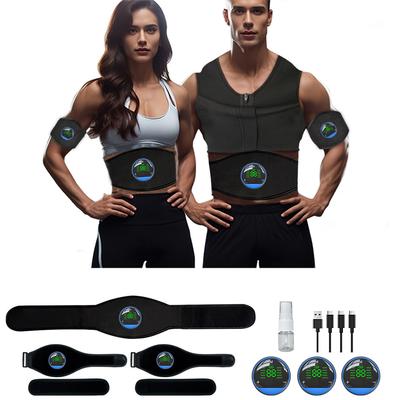 Dobíjecí EMS trenažér fitness pás pro posilování středu těla a úlevu od bolesti dolní části zad v domácí posilovně