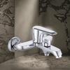 Modern Single-Handle Chrome Bath Shower Faucets Thermostatic Wall Mount Bidet Tap Set with Rain Spray Ceramic Valve Core