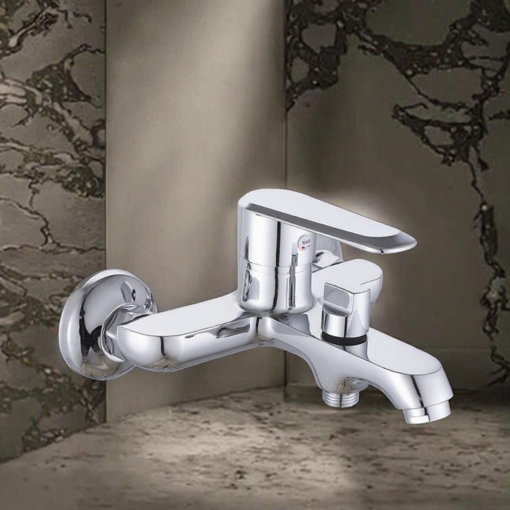 Modern Single-Handle Chrome Bath Shower Faucets Thermostatic Wall Mount Bidet Tap Set with Rain Spray Ceramic Valve Core