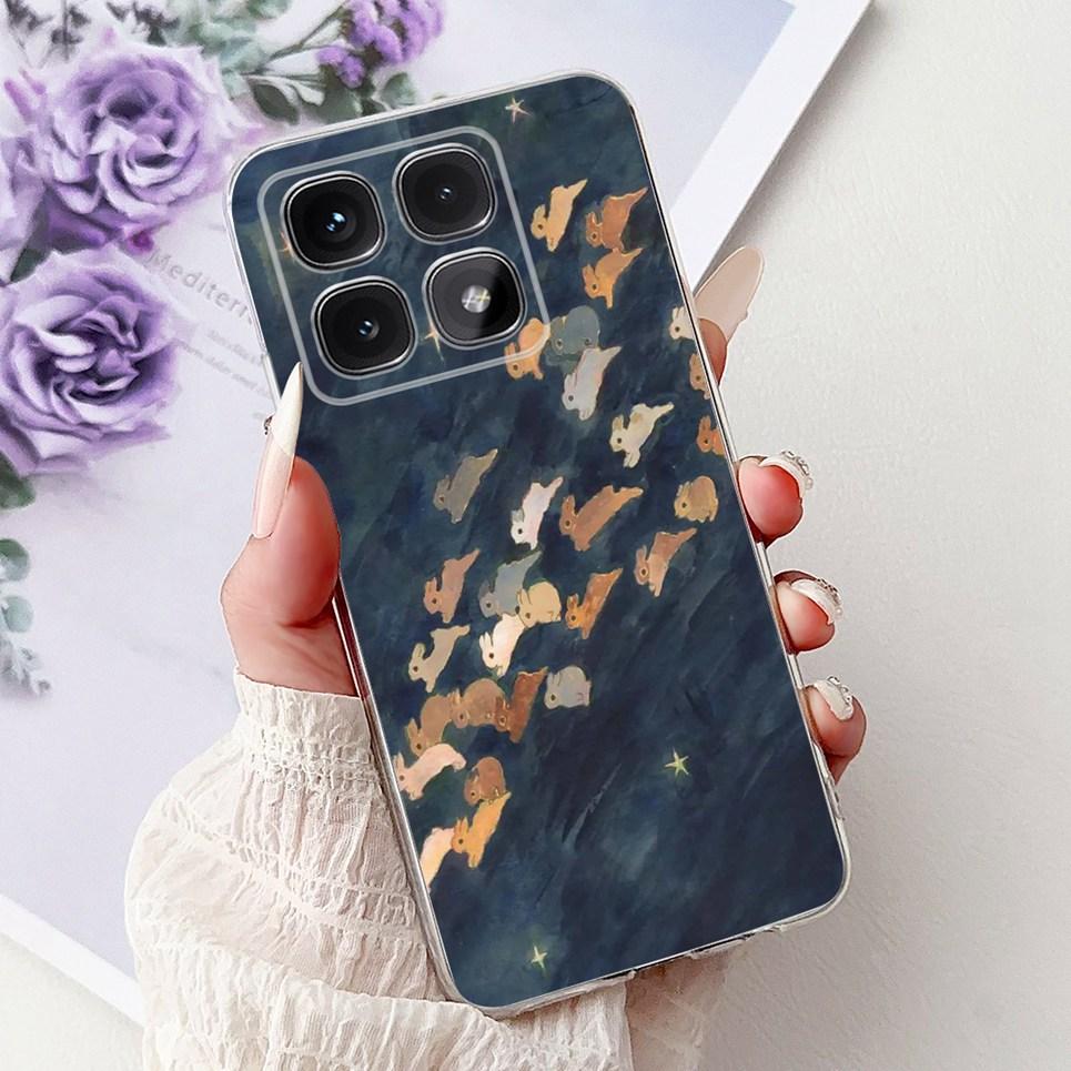 Phone Case For Xiaomi Mi 14T Pro Mi14T Cool Style Tiger Dragon Pattern Clear Soft Silicone TPU Back Cover Xiaomi 14t 5G Coques
