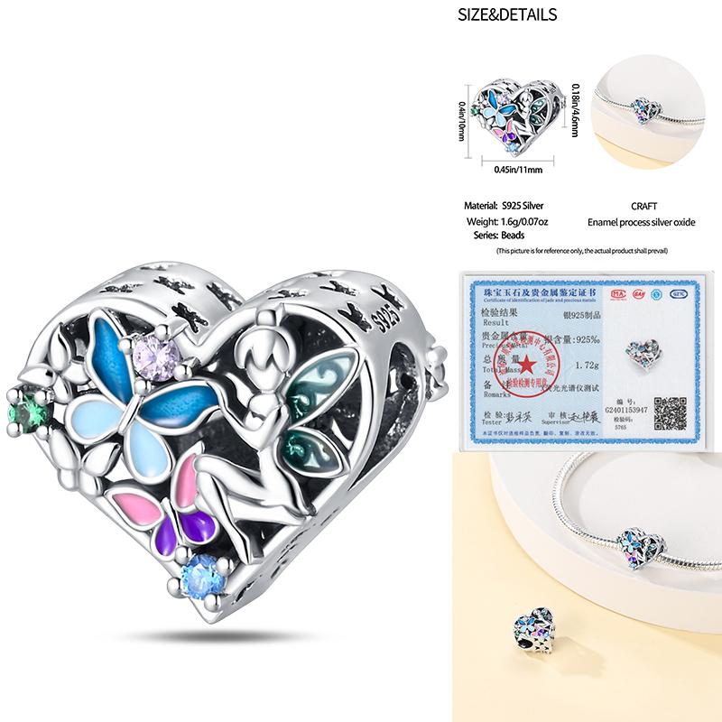 100% Kupfer Perle Elf Blume Fee Zirkon Anhänger Passen Original Armband Anhänger Charms Für Schmuckherstellung