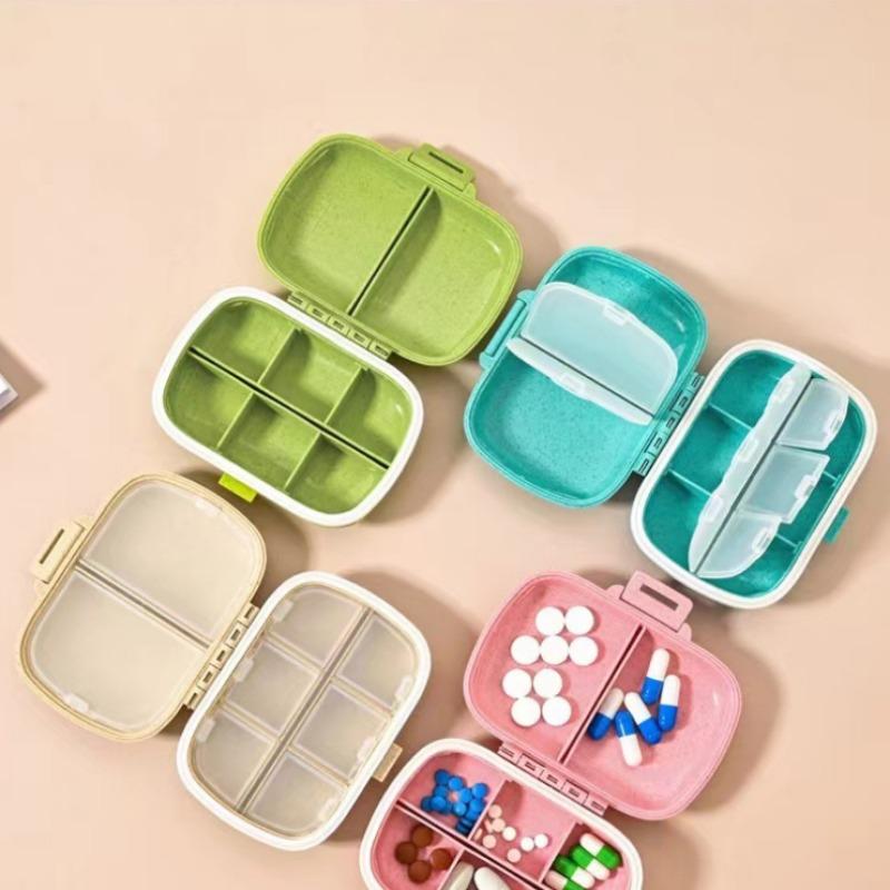 Convenient Mini Sealed Waterproof and Moisture-proof 8 Compartments 7 Days a Week Pill Dispensing Storage Box Pill Box